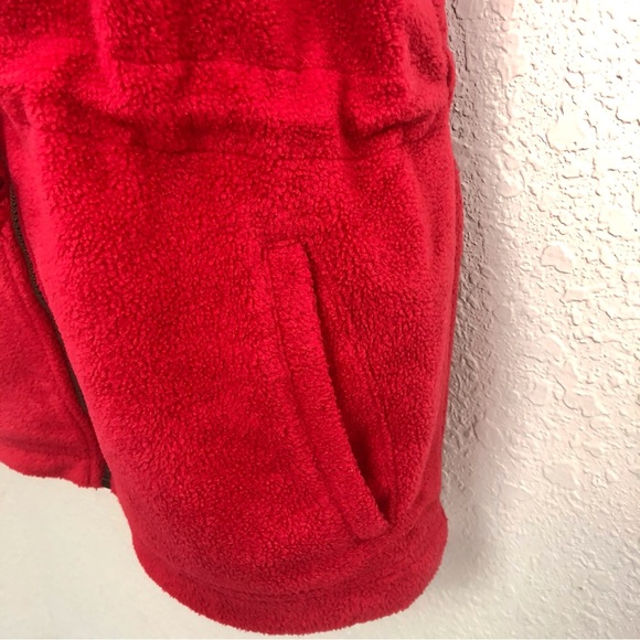 Line Two red fleece zip front western style vest - Picture 5 of 16